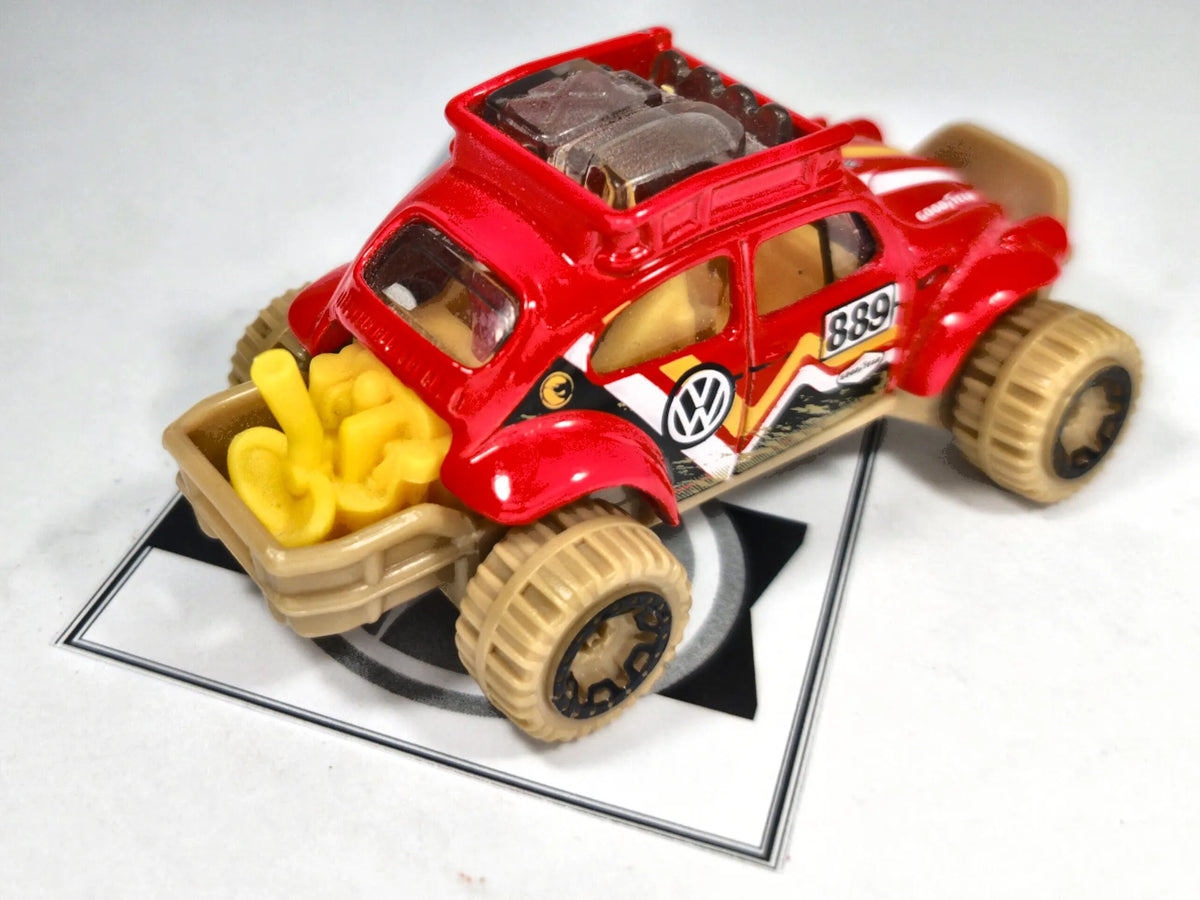 Buggy VOLKSWAGEN BAJA BUG Hot Wheels 2021 Czerwony 1:53 TH Treasure Hunt – zdjęcie 3