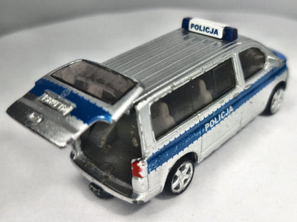 VOLKSWAGEN TRANSPORTER T5 POLICJA, Siku, Die cast 1070 1338, Srebrny, 1:55 – zdjęcie 3