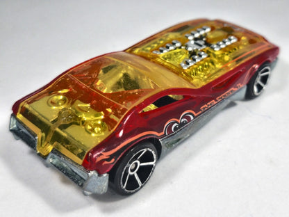 BYE FOCAL II, Hot Wheels, Die cast 603, Czerwony Żółty Przeźr 1:64 Resoraki – zdjęcie 3