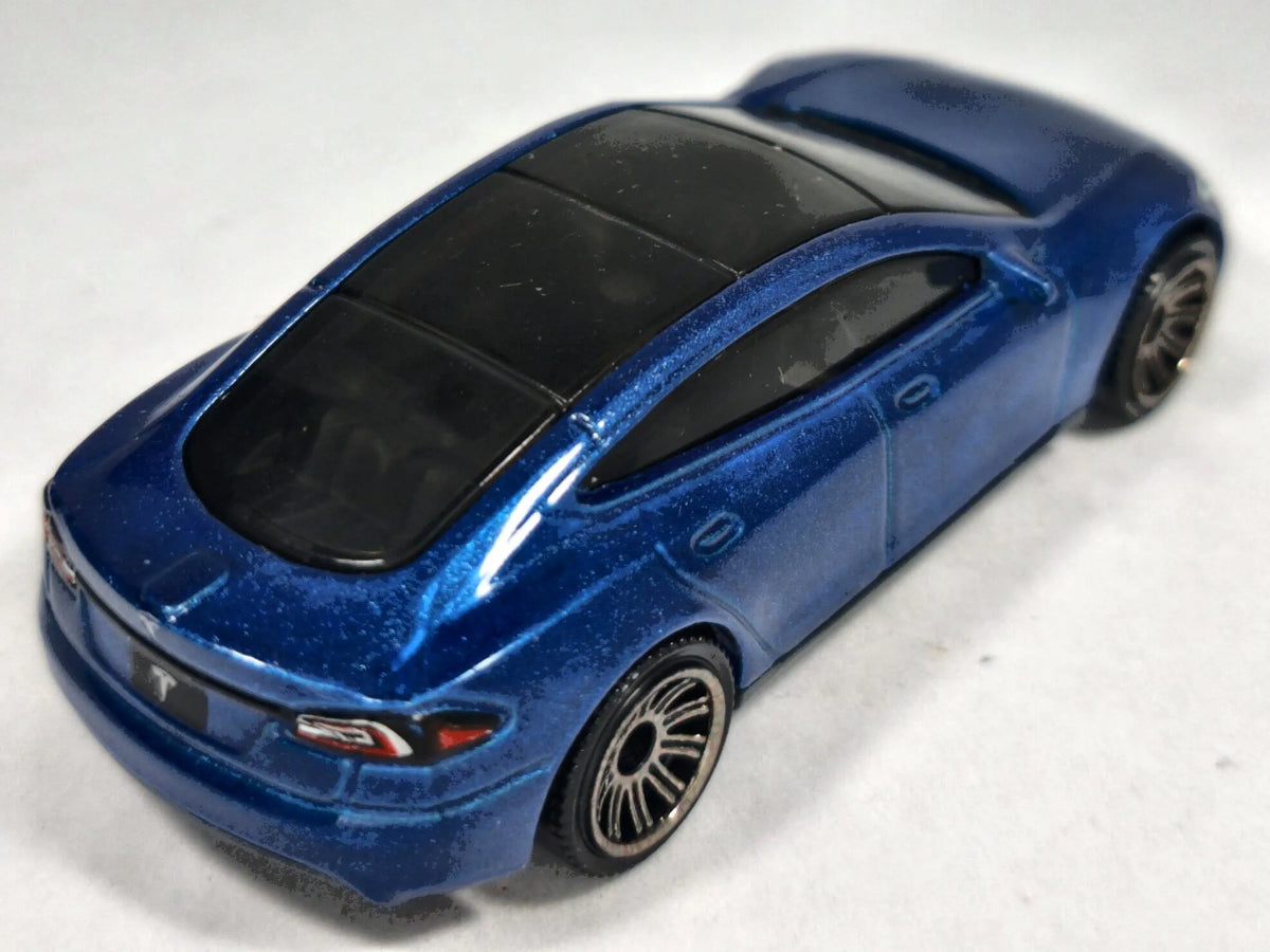 TESLA MODEL S, Matchbox 2022, Die cast MB1355, Niebieski, 1:66, Resoraki – zdjęcie 3