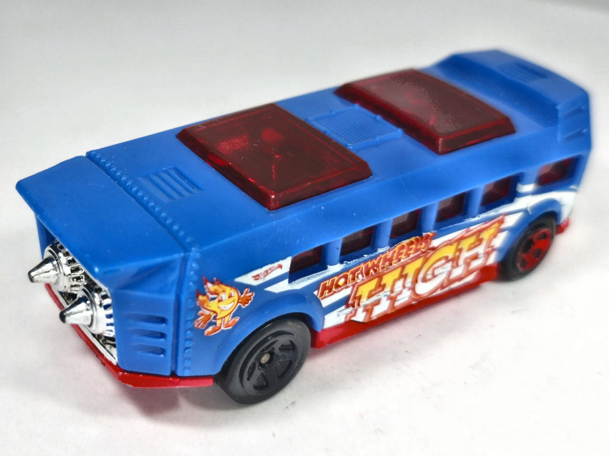 Hot Wheels High Hot Wheels 2013 HW CITY 1:64 School Bus Luzak Niebieski – zdjęcie 3
