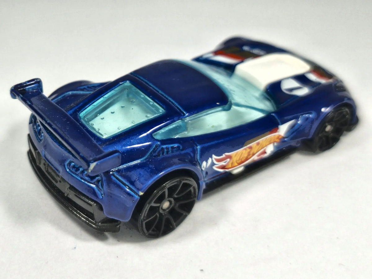 Chevrolet Corvette C7.R Hot Wheels 2014 Mainline 1:64 1 Luzak Niebieski – zdjęcie 3