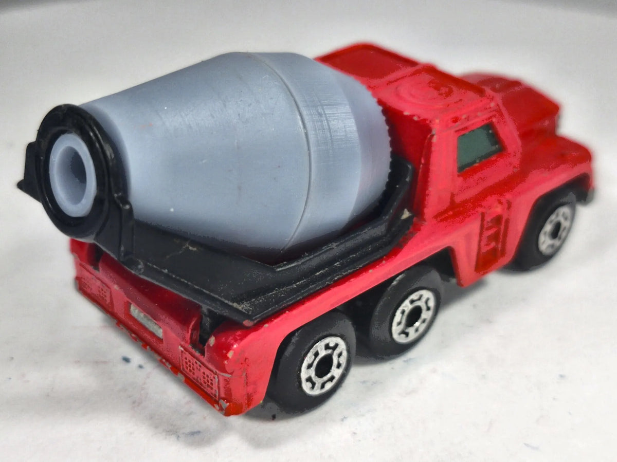 CEMENT TRUCK, Matchbox 1976, Made in England, Die cast N19, Czerwony, 1:87 – zdjęcie 3