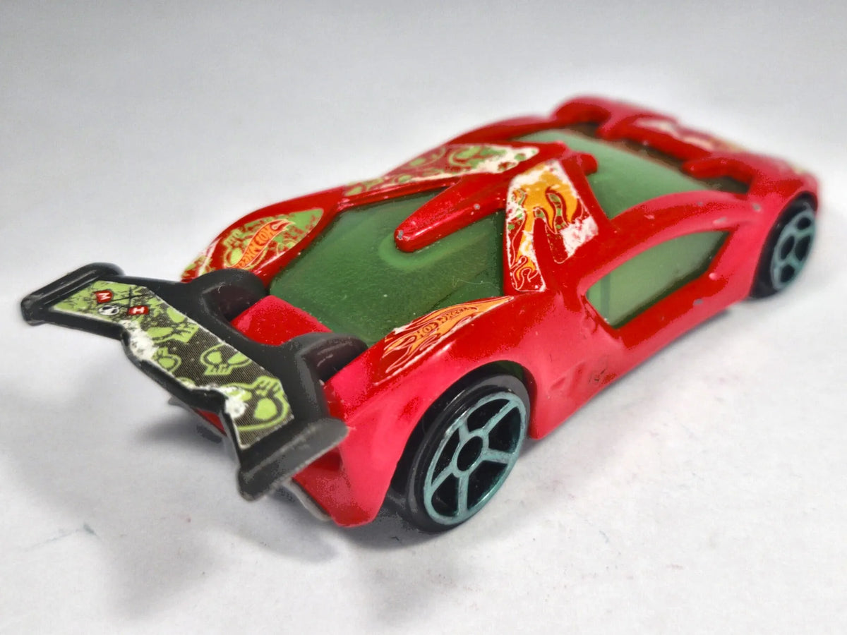 IMPAVIDO 1, Hot Wheels 2012 dla McDonald's, Die cast Czerwony 1:64 Resoraki – zdjęcie 3