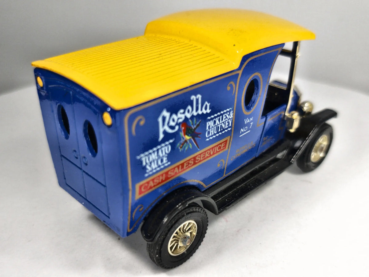1912 FORD MODEL T Matchbox 1986 Niebieski 1:27 Made in England Rosella – zdjęcie 3
