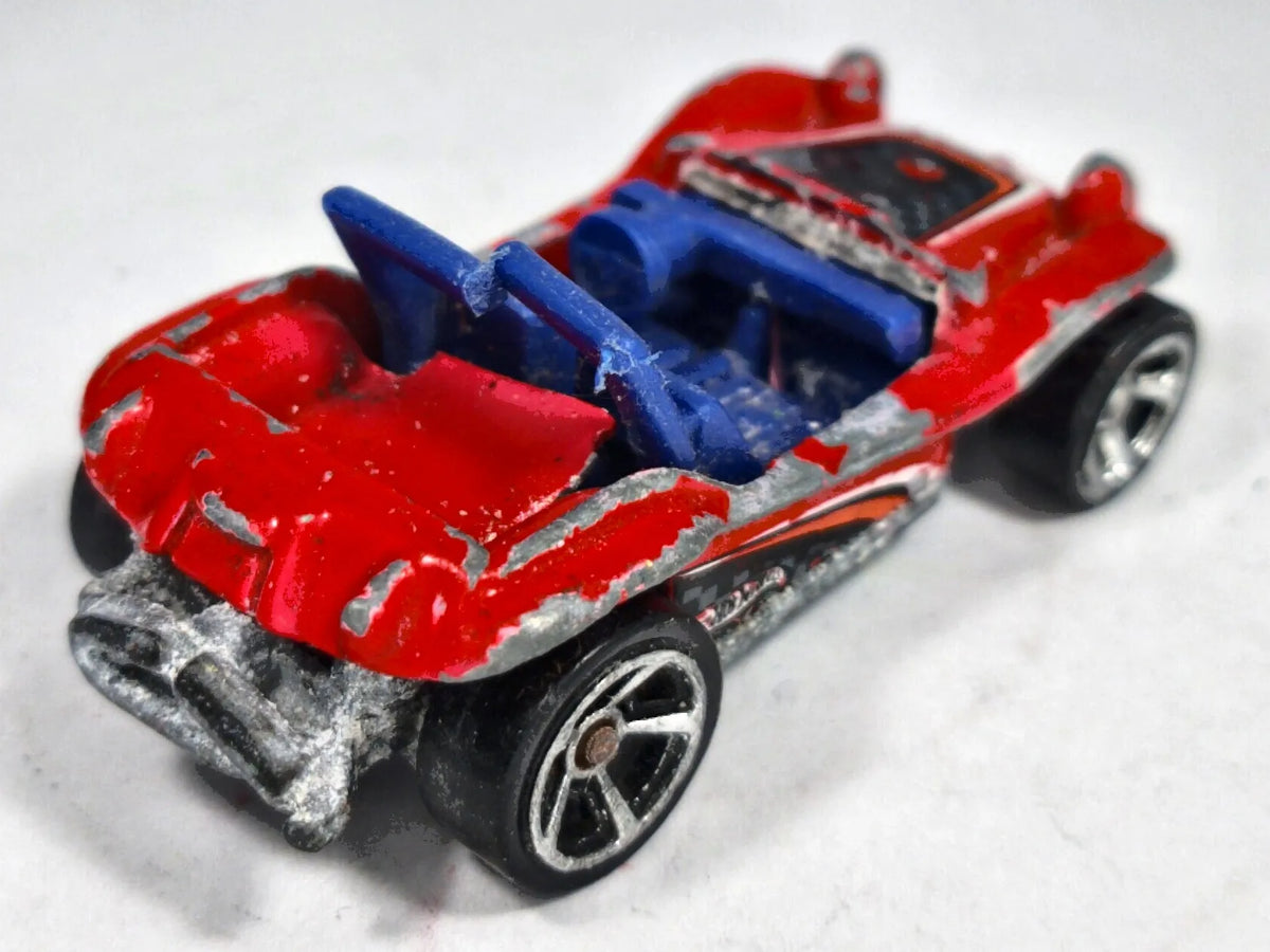 Meyers Manx HW Glow Wheels Hot Wheels 2002 Red 1:64 – zdjęcie 3