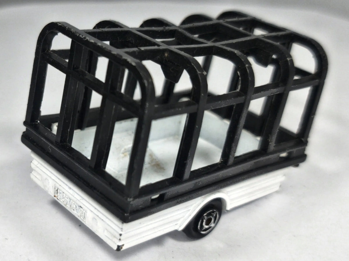 Cage Trailer Majorette '80 Biały 1:64 Made in France – zdjęcie 3