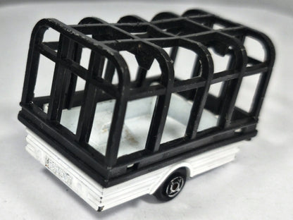 Cage Trailer Majorette '80 Biały 1:64 Made in France – zdjęcie 3