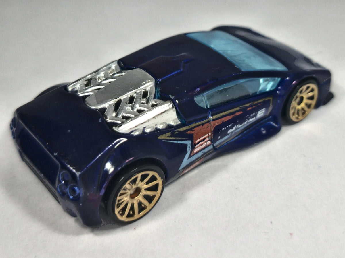 ZOTIC POLICE, Hot Wheels 2002, Die cast 56361, Niebieski, 1:64, Resoraki – zdjęcie 3