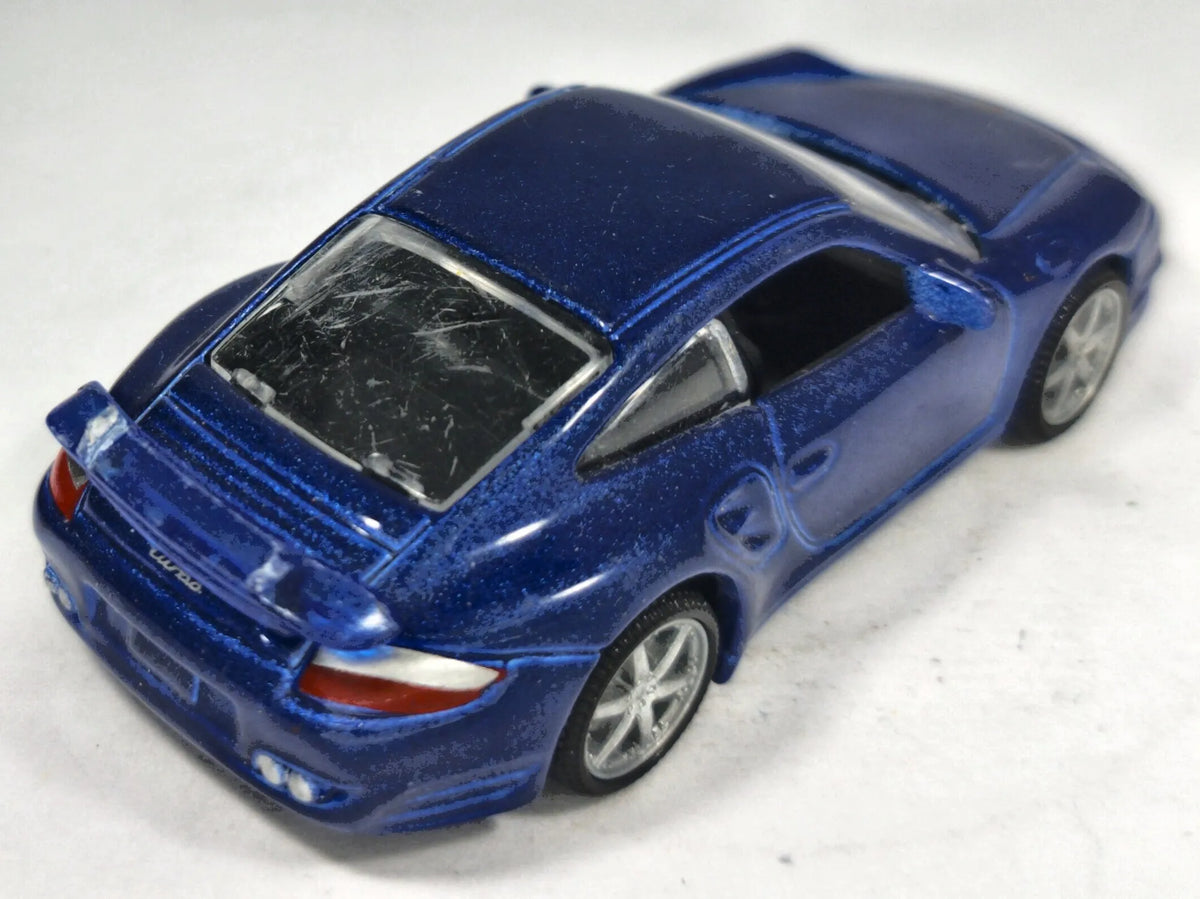 Porsche 911 Turbo Bburago 1:53 Luzak Niebieski – zdjęcie 3