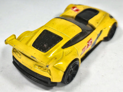 Corvette C7.R Hot Wheels 2014 1:64 3 Luzak Żółty – zdjęcie 3