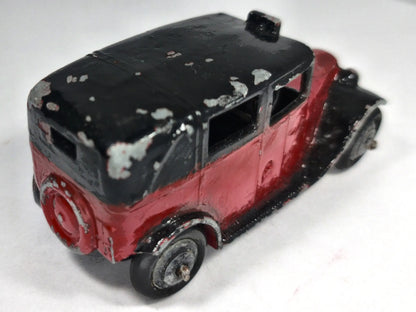 GRAHAM SEDAN TAXI Tootsie Toy 1936 Czerwony 1:55 Made in United States – zdjęcie 3