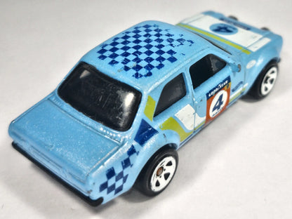 '70 FORD ESCORT RS1600, Hot Wheels 2014, Die cast, Błękitny, 1:55, Resoraki – zdjęcie 3