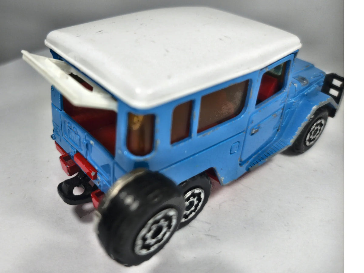 Toyota Land Cruiser Majorette '80 Niebieski 1:36 Made in France 2xMetal – zdjęcie 3