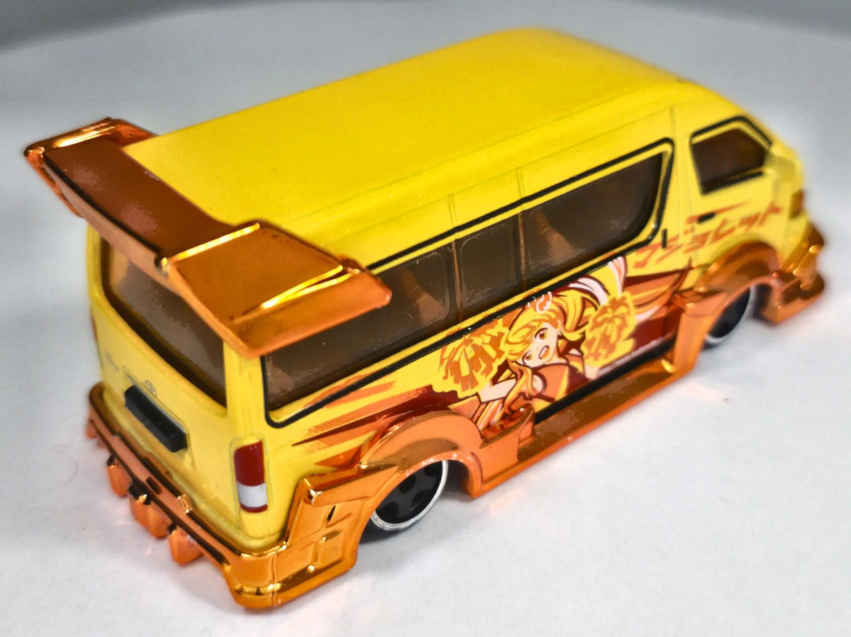 TOYOTA HIACE, Majorette Deluxe, Die cast BKI90824, Żółty, 1:69, Resoraki – zdjęcie 3