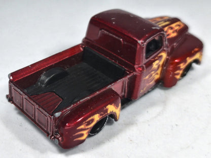 1949 Ford F-100 Hot Wheels 2012-2015 1:64 Pickup Luzak Bordowy – zdjęcie 3