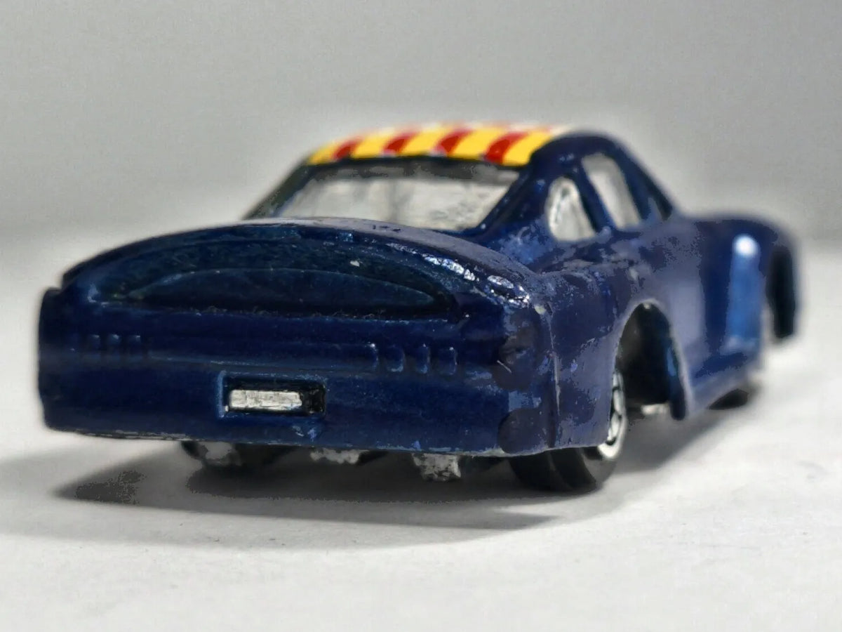 PORSCHE 959 TURBO, Pioneer, Vintage Die cast 1986, Niebieski 1:64, Resoraki – zdjęcie 6