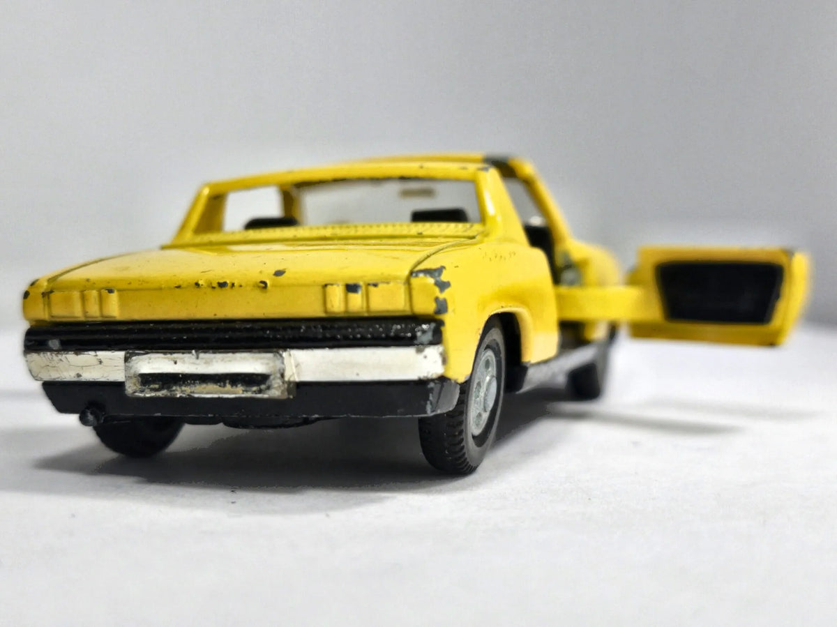 V/W PORSCHE 914 CABRIO Dinky Toys '70 Żółty 1:43 Made in England – zdjęcie 6