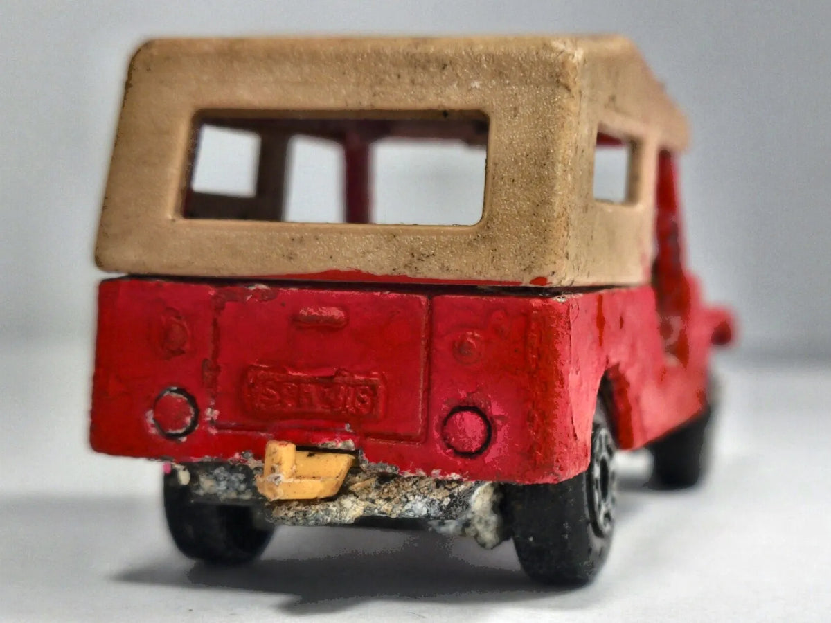JEEP CJ6 z 1977 r, Matchbox, Made in England, Die cast No.53, Czerwony 1:64 – zdjęcie 6