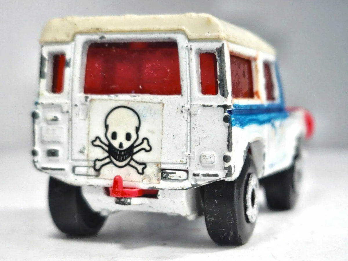 LAND ROVER NINETY, Matchbox 1987, Die cast, Biały, 1:64, Resoraki – zdjęcie 6