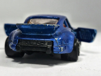 Porsche Turbo Majorette 1:57 Made in France Luzak Niebieski – zdjęcie 6