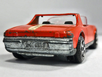 VW PORSCHE 914 Politoys '70 Czerwony 1:43 Made in Italy – zdjęcie 6