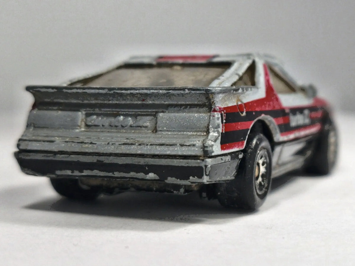 1984 DODGE DAYTONA TURBO Z, Matchbox, Die cast, Srebrny, 1:64, Resoraki – zdjęcie 6