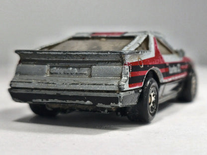 1984 DODGE DAYTONA TURBO Z, Matchbox, Die cast, Srebrny, 1:64, Resoraki – zdjęcie 6