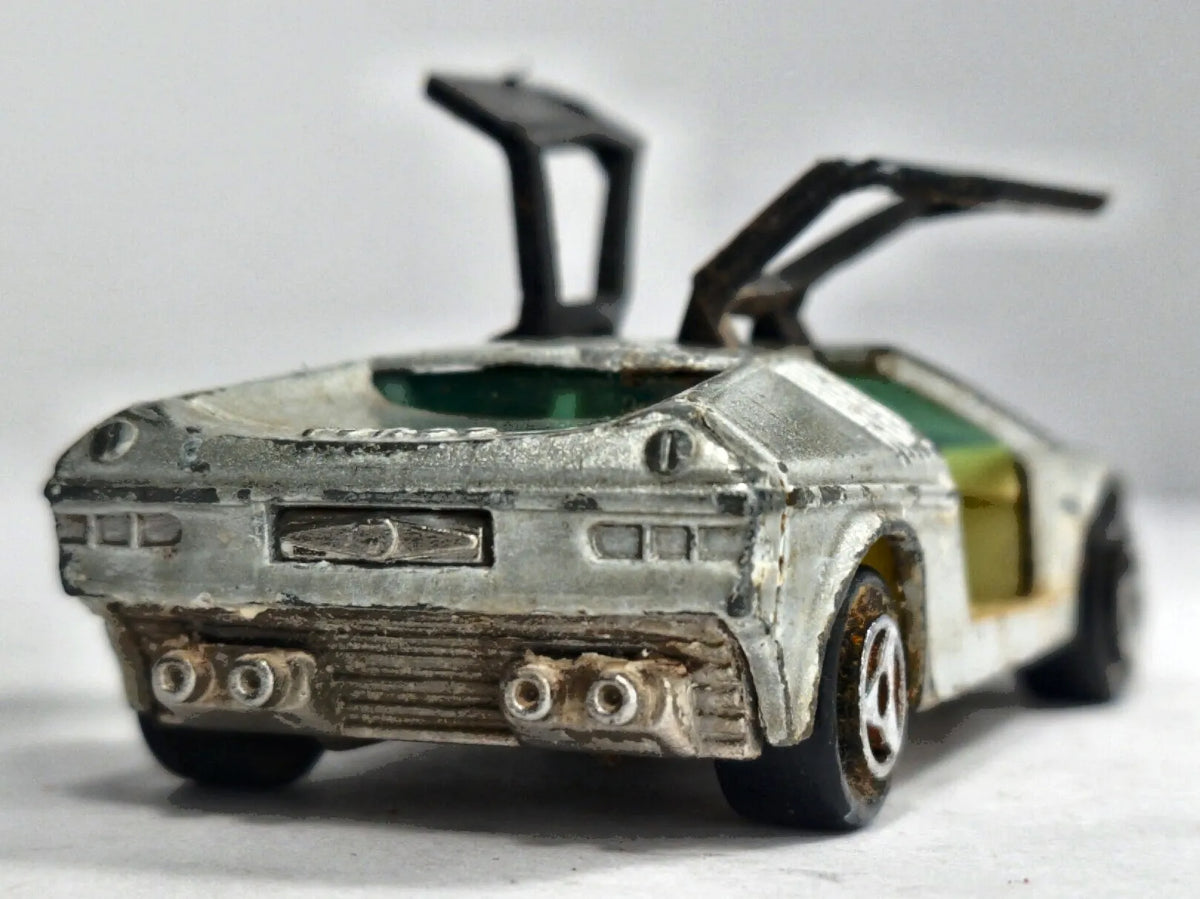 TURBO BMW Majorette 1976 Srebrny 1:60 Made in France – zdjęcie 6