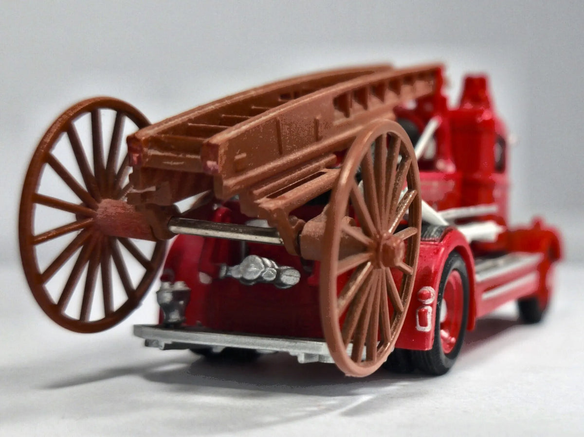 1938 DENNIS LIGHT FOUR, AmerCom 1938, Die cast, Czerwony, 1:64, Resoraki – zdjęcie 6