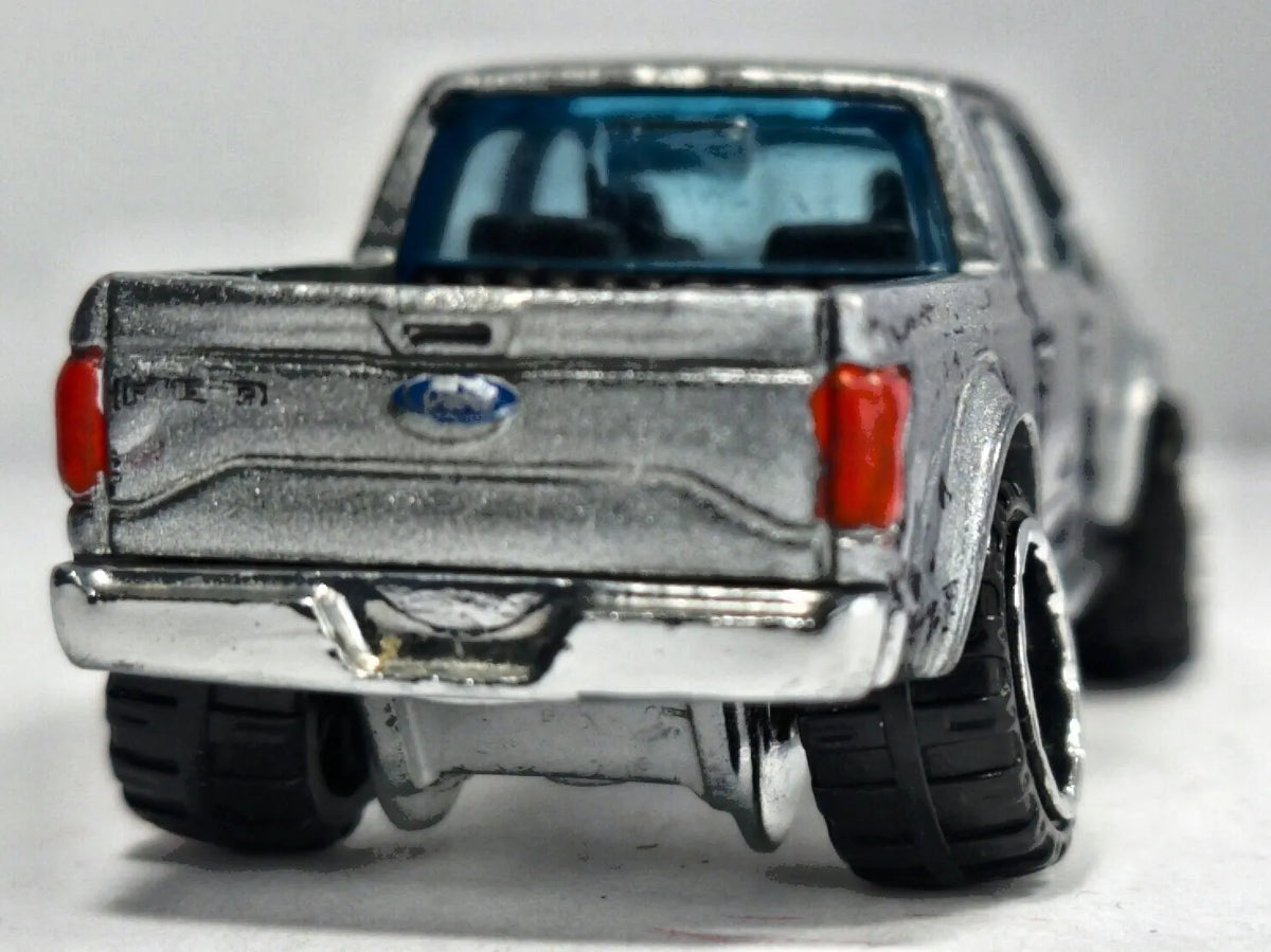 FORD F-150 PICKUP, Hot Wheels 2014, Die cast G48, Srebrny, 1:64, Resoraki – zdjęcie 6