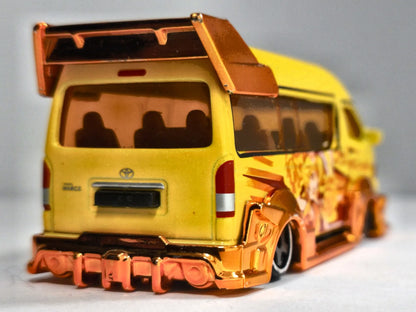 TOYOTA HIACE, Majorette Deluxe, Die cast BKI90824, Żółty, 1:69, Resoraki – zdjęcie 6