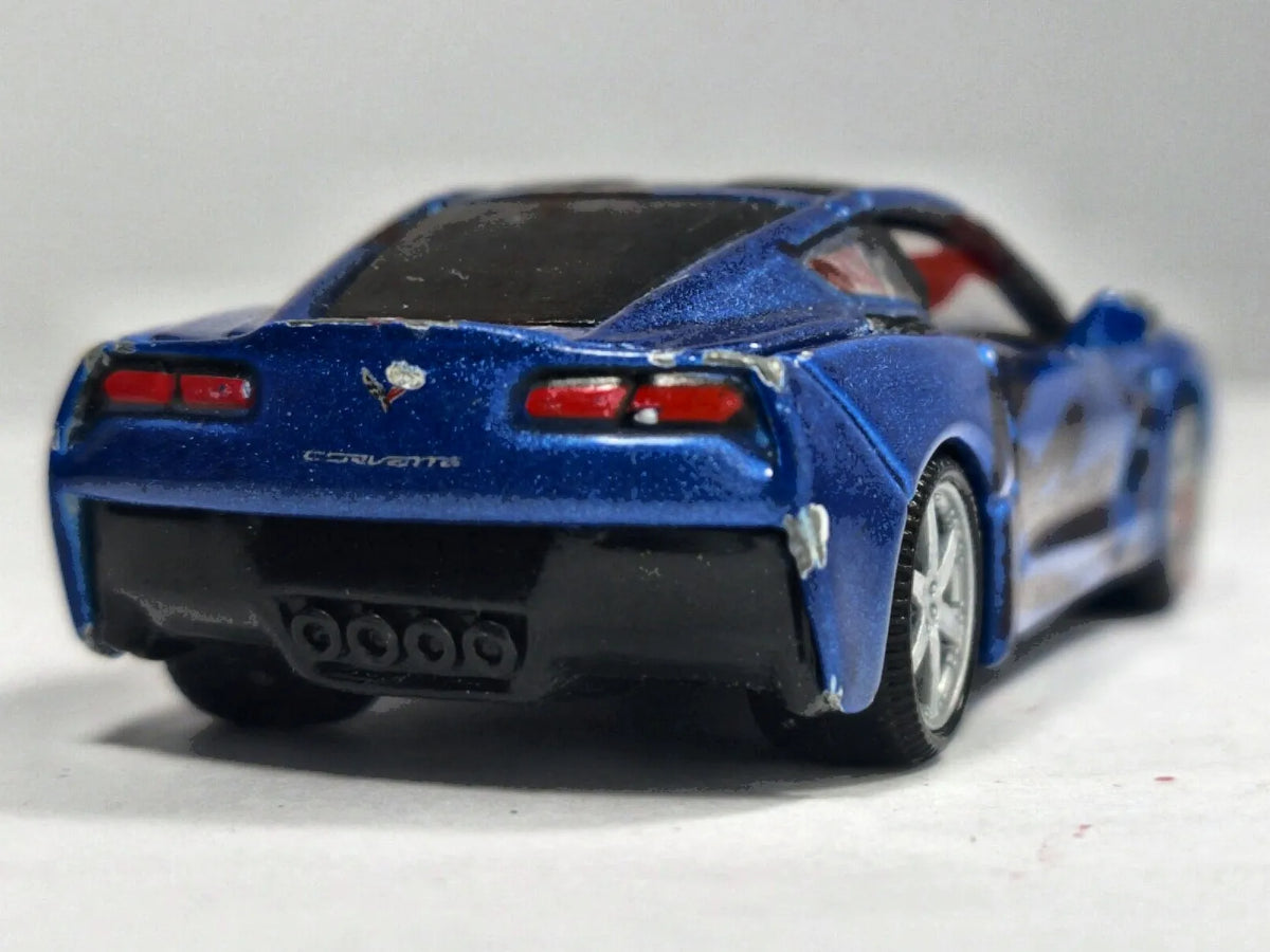 2014 Corvette Stingray Bburago 2014 Niebieski 1:60 – zdjęcie 6