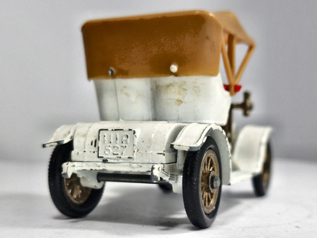 1909 Opel Coupe Matchbox '70 Biały 1:43 Made in England – zdjęcie 6