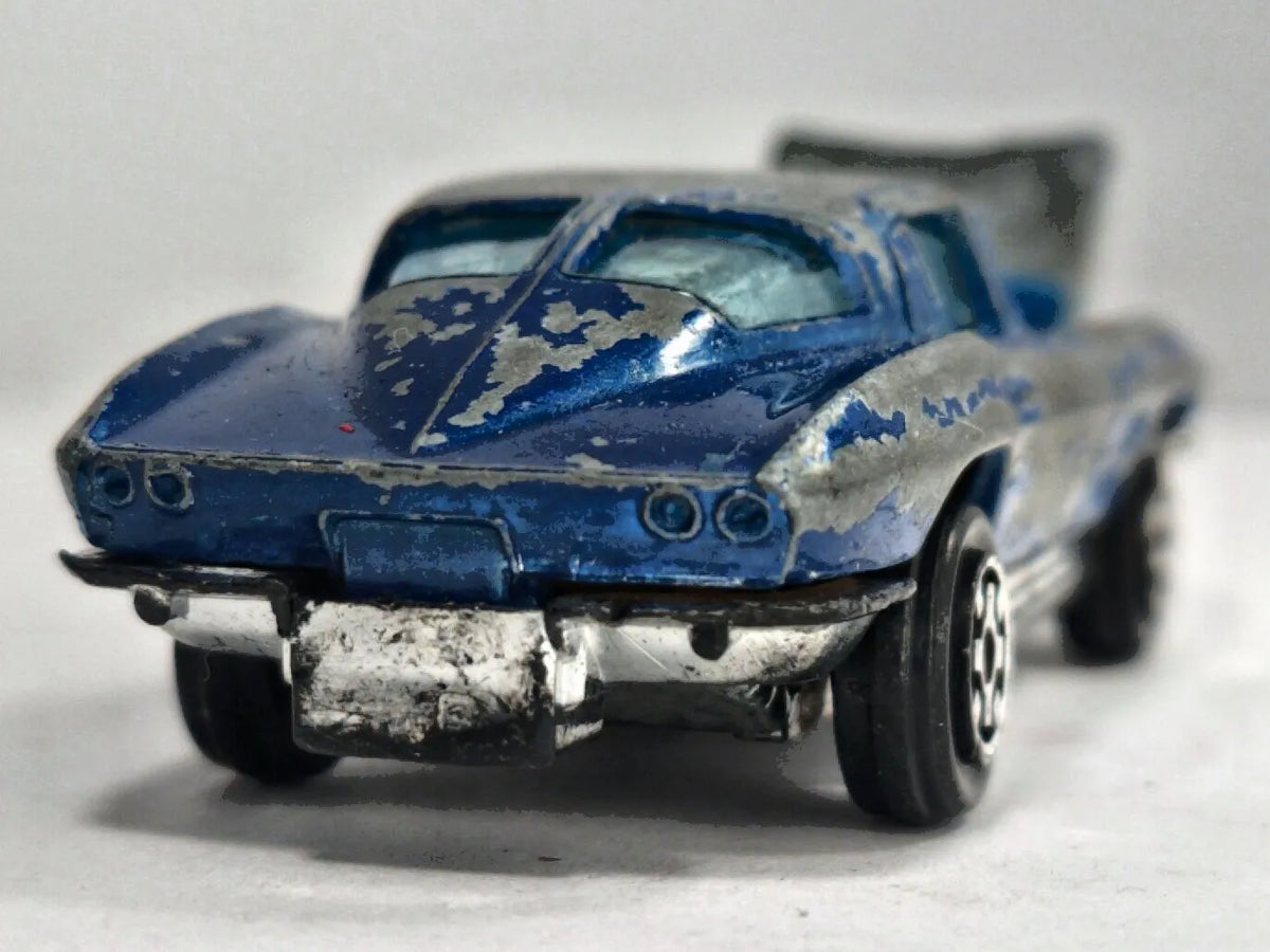 CHEVROLET CORVETTE STING RAY Dinky Toys '80 Niebieski 1:64 – zdjęcie 6