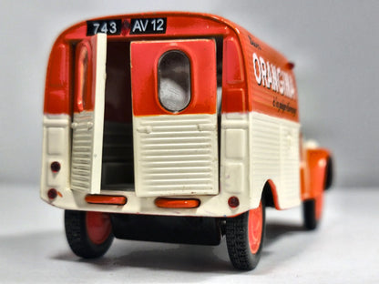 Citroën 2Cv Fourgonnette Norev '80 Czerwony 1:43 Made in France Orangina – zdjęcie 6