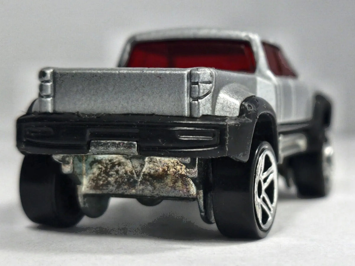 MEGA-DUTY, PICKUP TRUCK, Hot Wheels 2001, Die cast, Srebrny, 1:64, Resoraki – zdjęcie 6