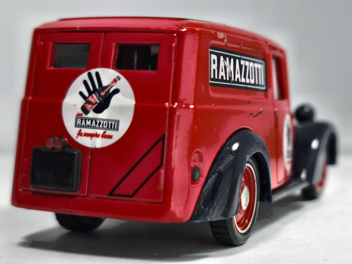 FIAT 1100E FURGONE 1950, RAMAZAOTTI, Brumm, Die cast Czerwony 1:43 Resoraki – zdjęcie 6