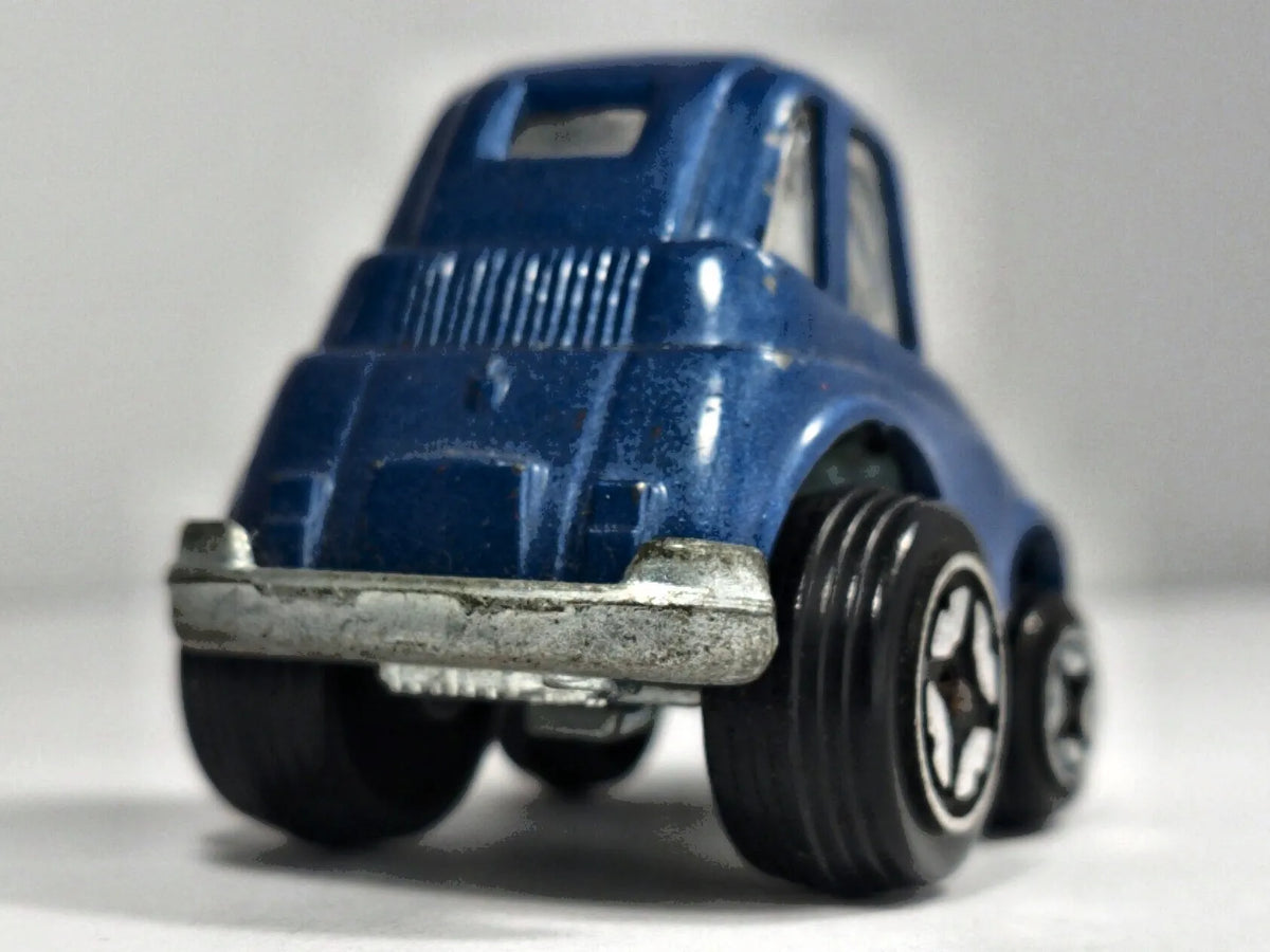 Fiat 500 Tooned Polistil '70 Niebieski 1:64 Made in Italy – zdjęcie 6