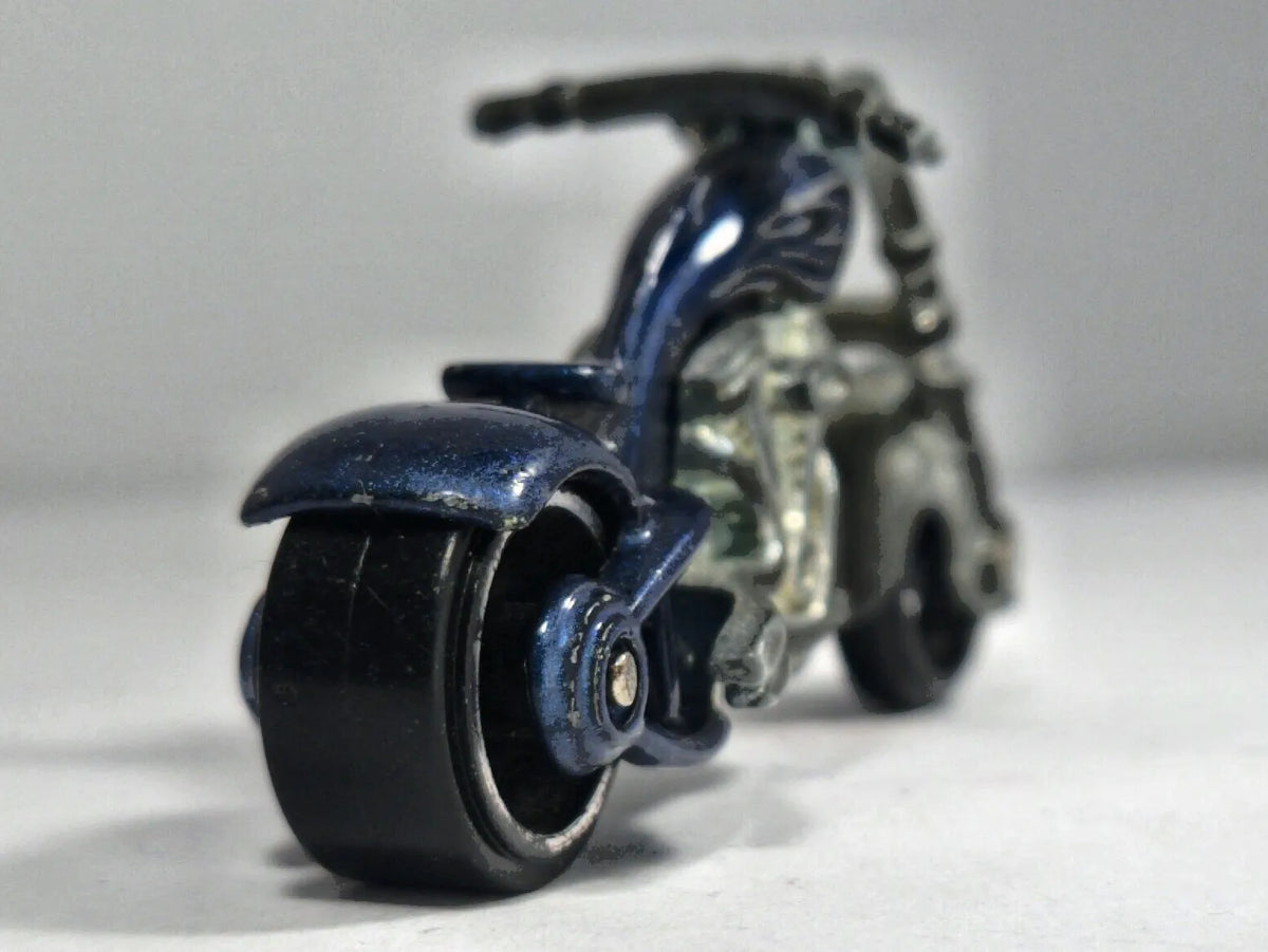 Motocykl Splitback, Hot Wheels 2009, Die cast, Niebieski, 1:64, Resoraki – zdjęcie 6