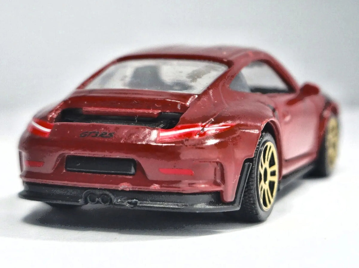 PORSCHE 911 GT3 RS, Majorette, Die cast 209H, Bordowy, 1:64, Resoraki – zdjęcie 6
