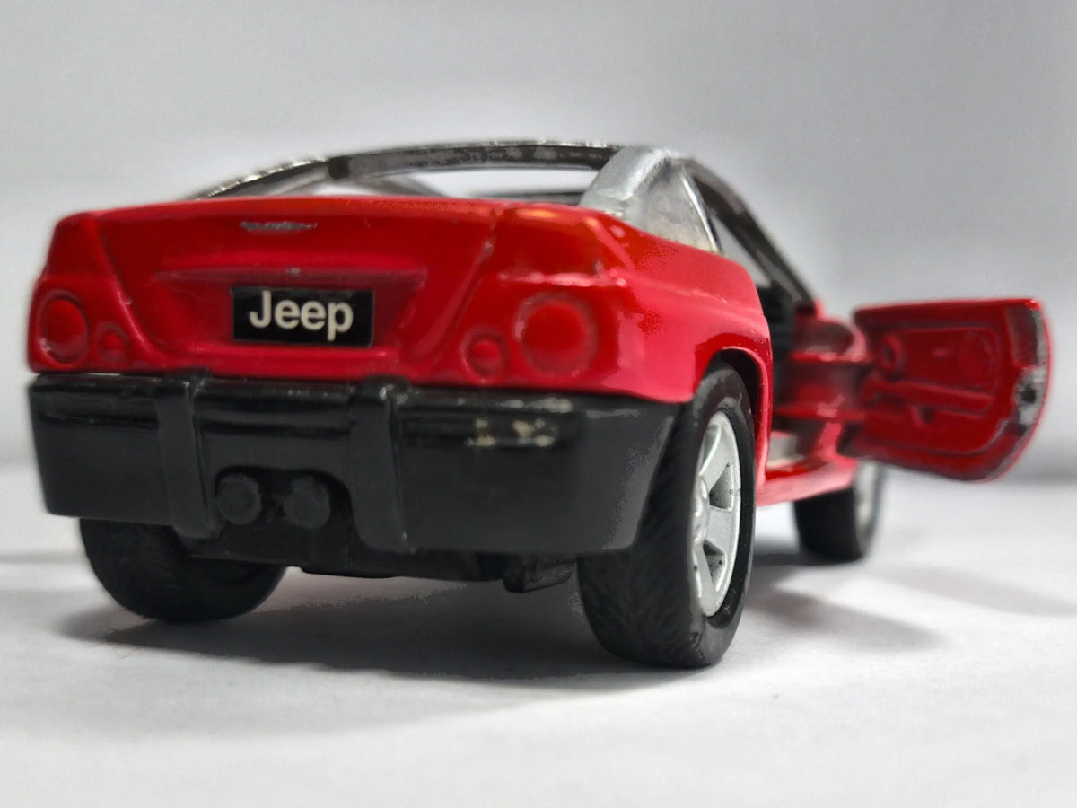 JEEP JEEPSTER, Maisto 2000, Die cast, Czerwony, 1:38, Resoraki – zdjęcie 6