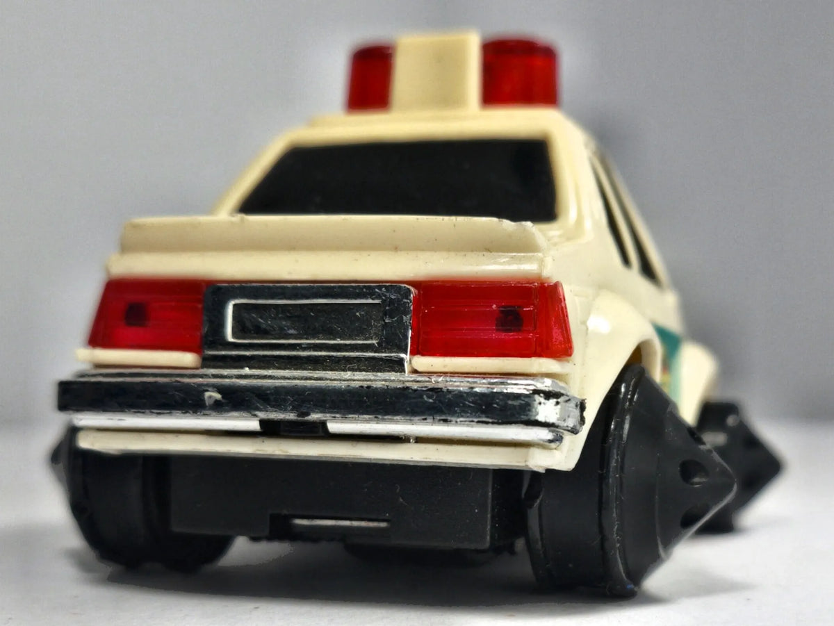 BMW 3 VINTAGE POLIZEI, 1983, Made in Hong Kong, Die cast 22831, Biały, 1:64 – zdjęcie 6