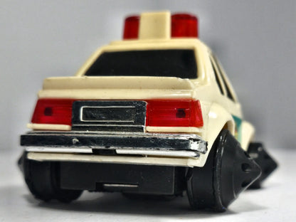 BMW 3 VINTAGE POLIZEI, 1983, Made in Hong Kong, Die cast 22831, Biały, 1:64 – zdjęcie 6