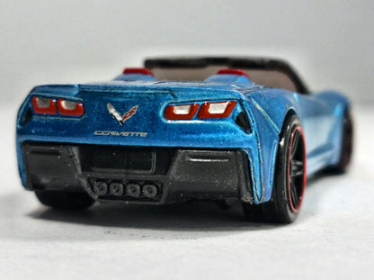 '14 CORVETTE STINGRAY CABRIO Hot Wheels 2013 Niebieski 1:64 – zdjęcie 6