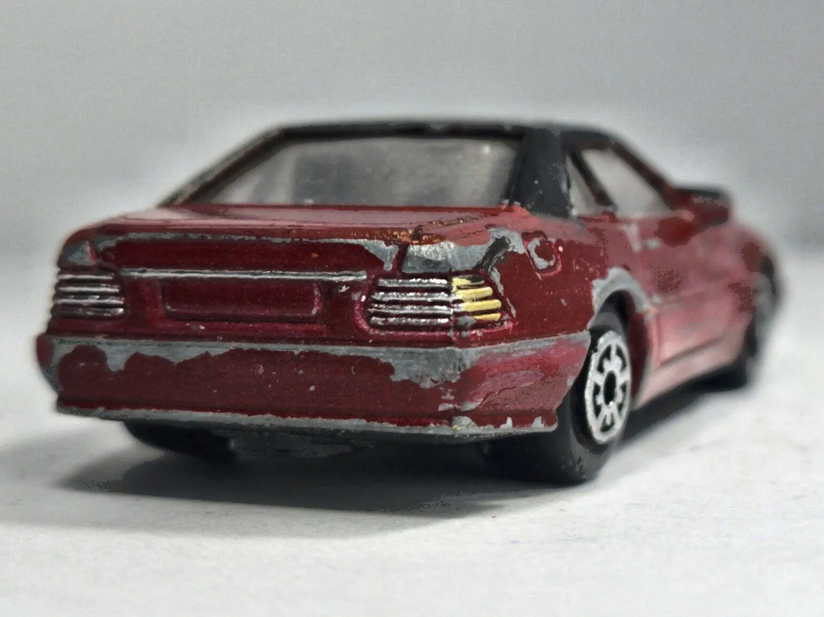MERCEDES-BENZ 500 SL, Vintage Old Maisto, Die cast, Czerwony 1:60, Resoraki – zdjęcie 6