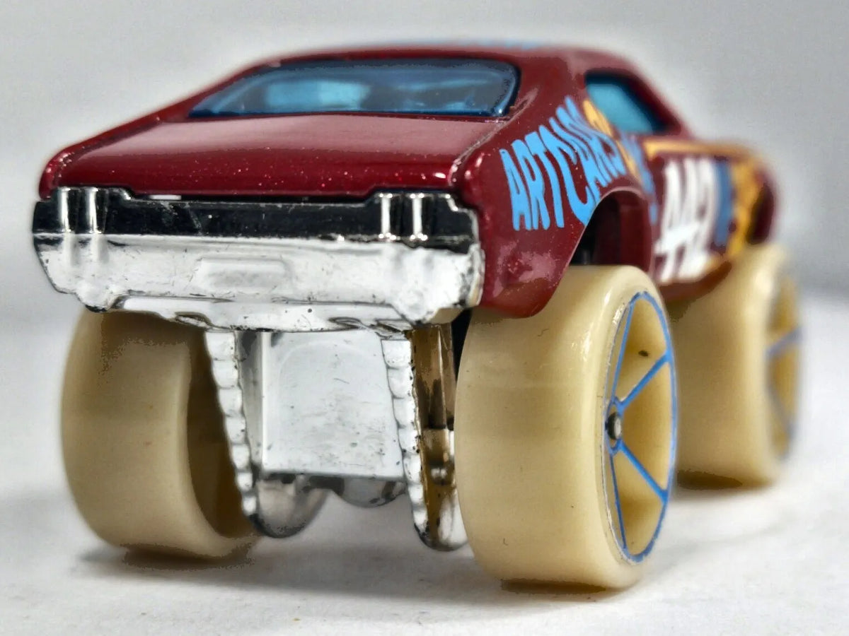 Oldsmobile 442 W-30 Hot Wheels 2006 1:64 CAR CRAFT Luzak Bordowy Muscle Car – zdjęcie 6
