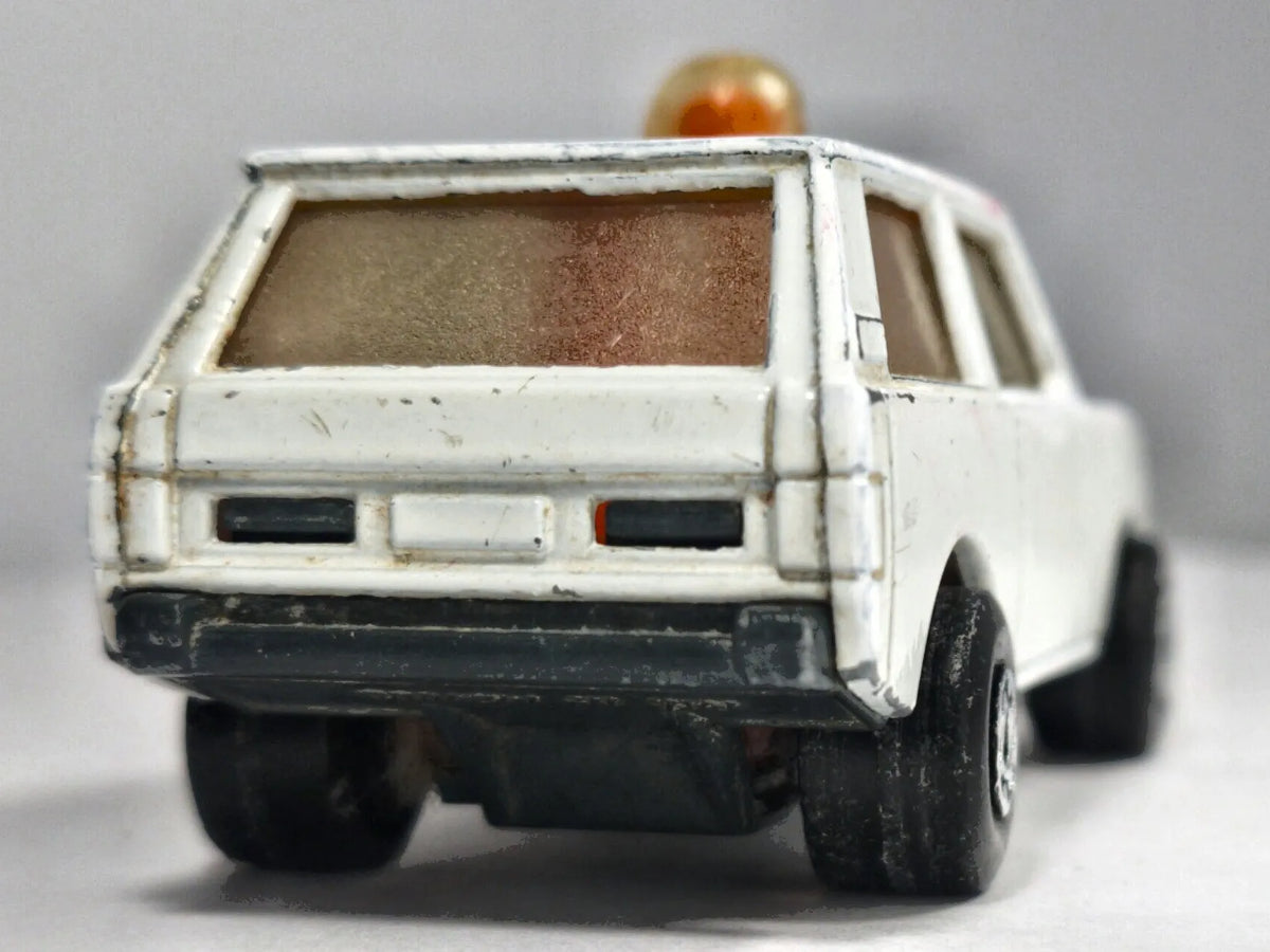 NO.20 POLICE PATROL, Matchbox 1975, Die cast NO20, Biały, 1:64, Resoraki – zdjęcie 6