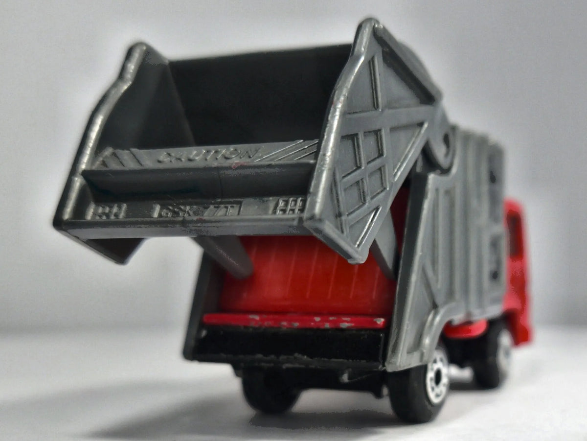 REFUSE TRUCK, ŚMIECIARKA, Matchbox 1979, Die cast, Czerwony, 1:64, Resoraki – zdjęcie 6