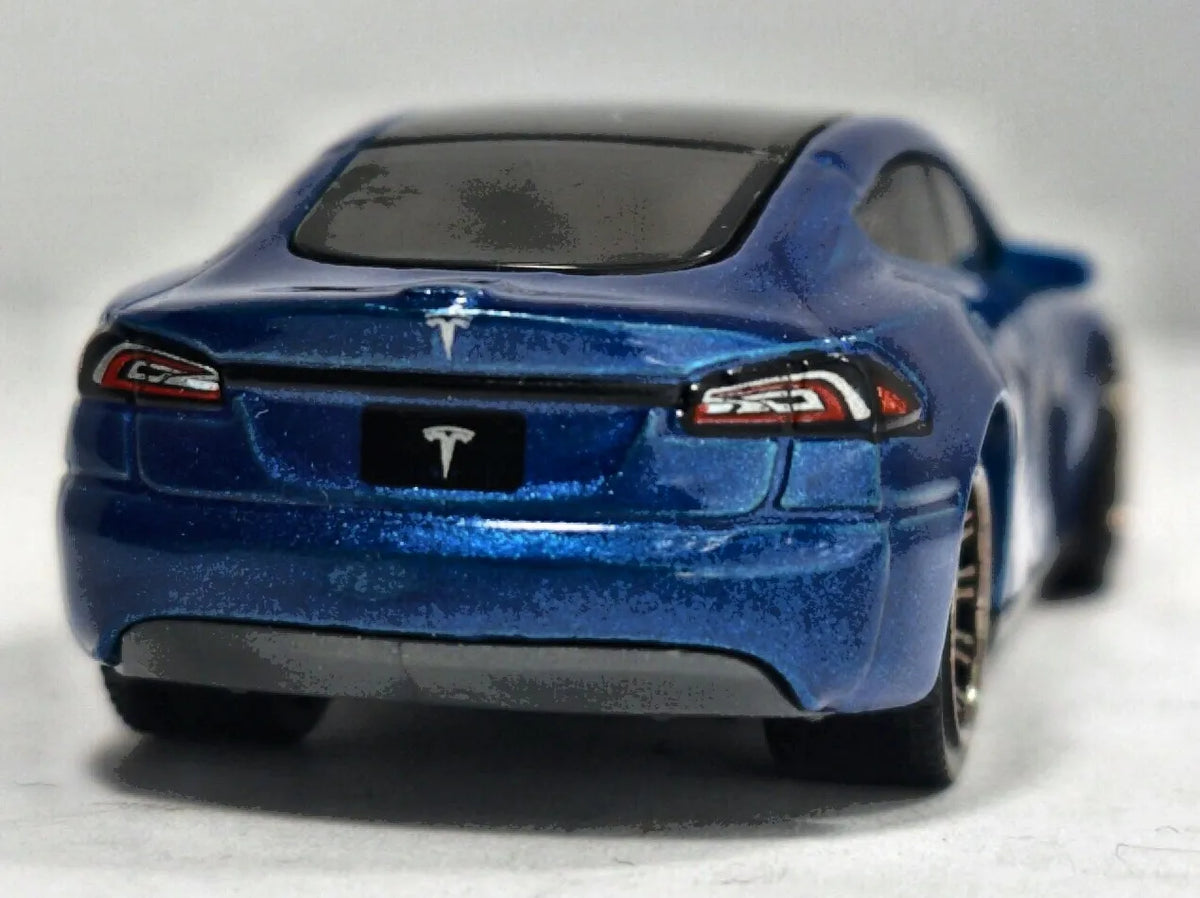 Tesla Model S Matchbox 2022 1:64 Niebieski Samochód osobowy – zdjęcie 6